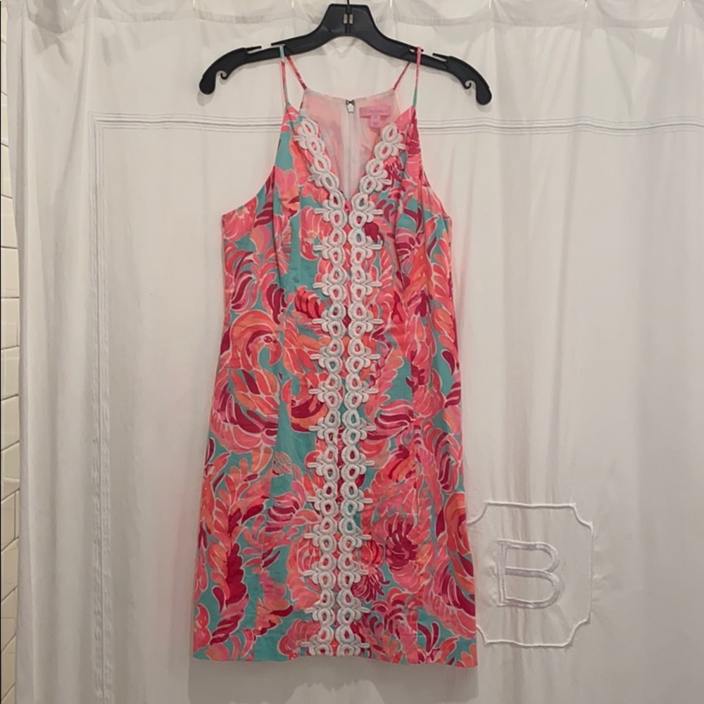 Lilly Pulitzer pearl lace shift dress